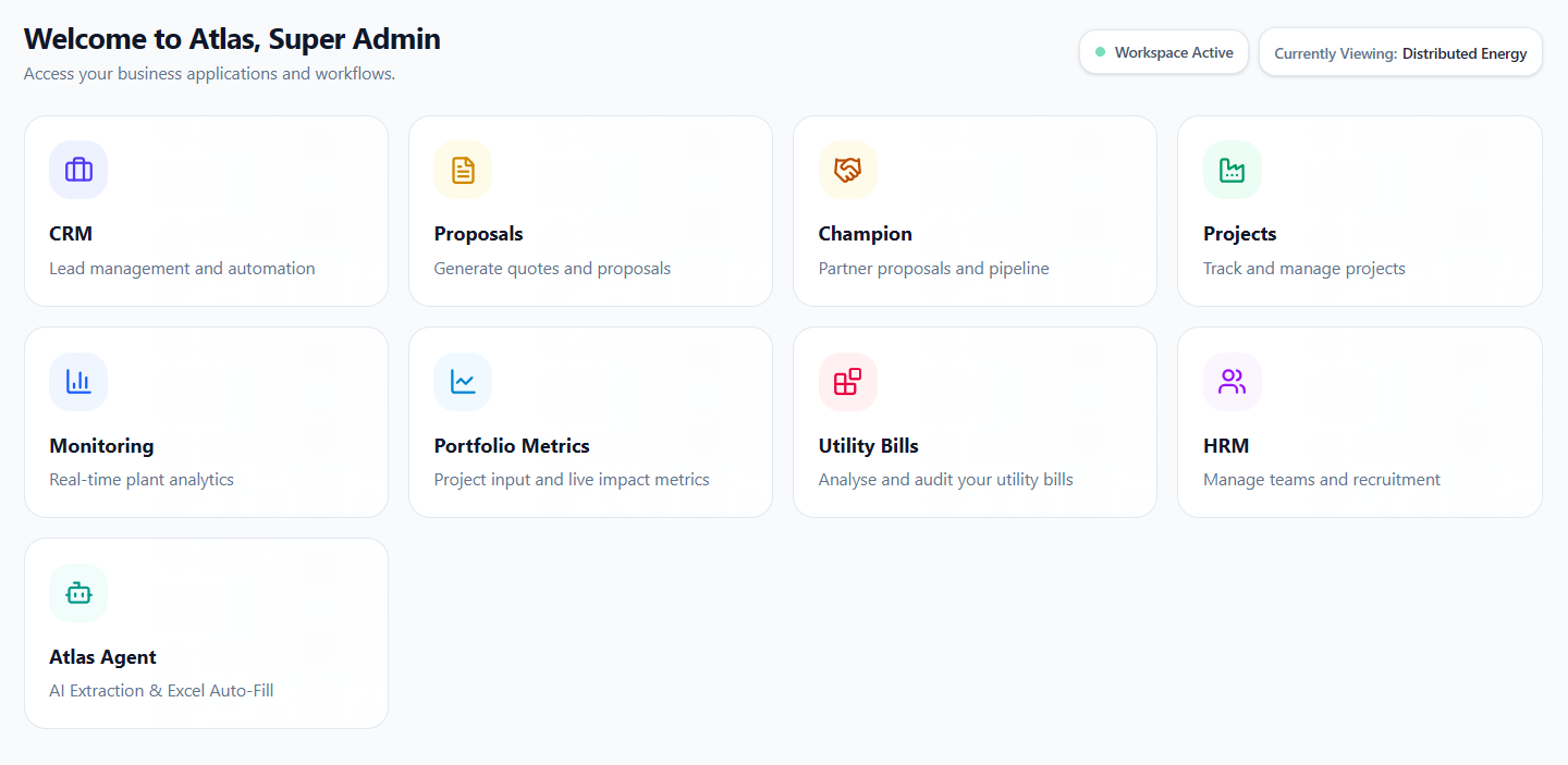 Atlas AI dashboard